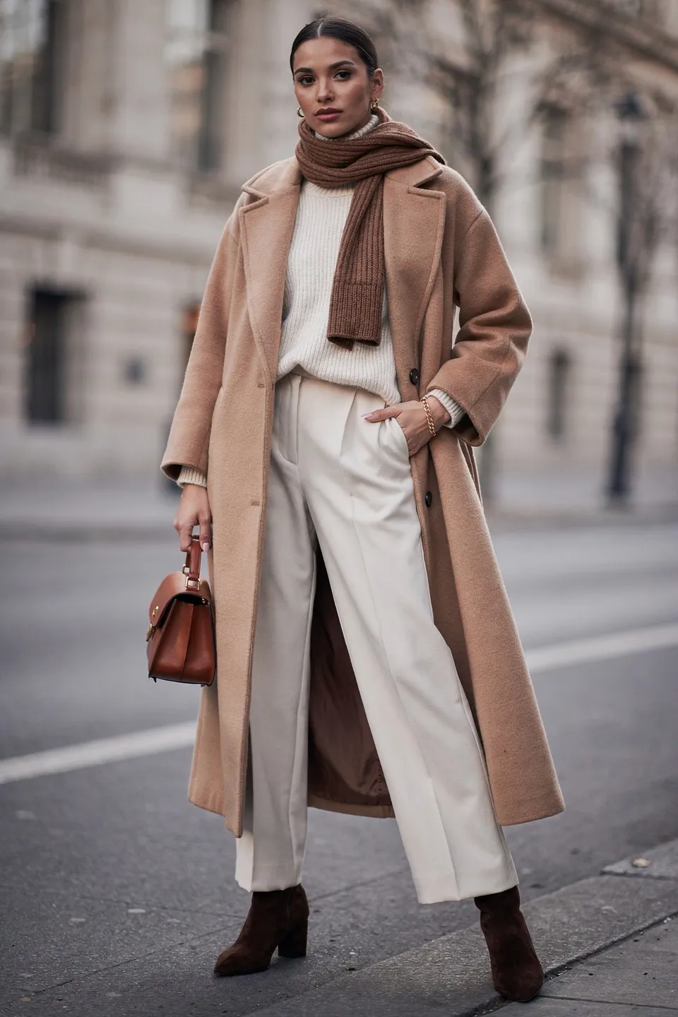 Camel Coat Quiet Luxury Look